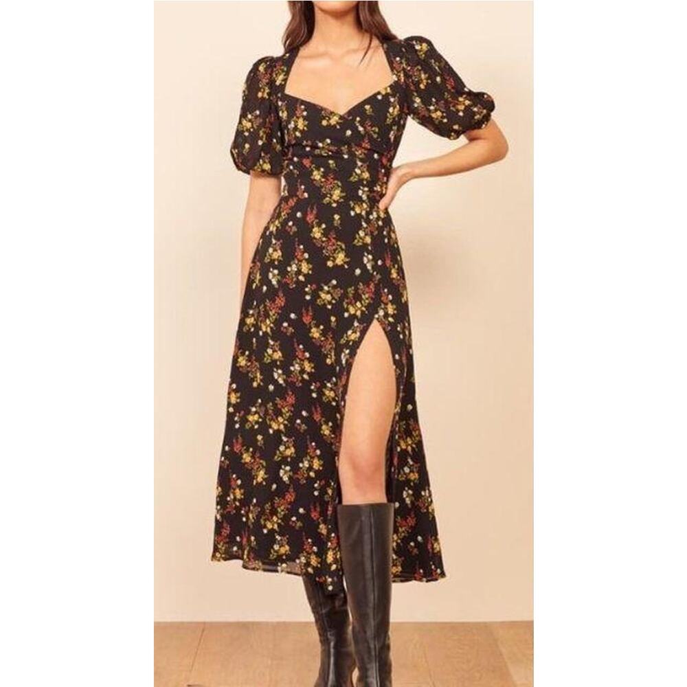 Reformation Vionette Midi Dress Wildflower Size 0